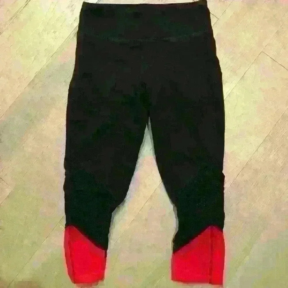 Zobha Red And Black Mesh Leggings - Picture 1 of 3